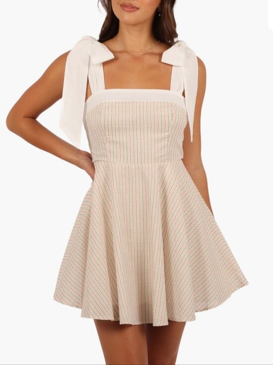 Petal & Pup Dresses & Skirts - Petal And Pup Polina Tie Strap Cotton & Linen Mini dress Small